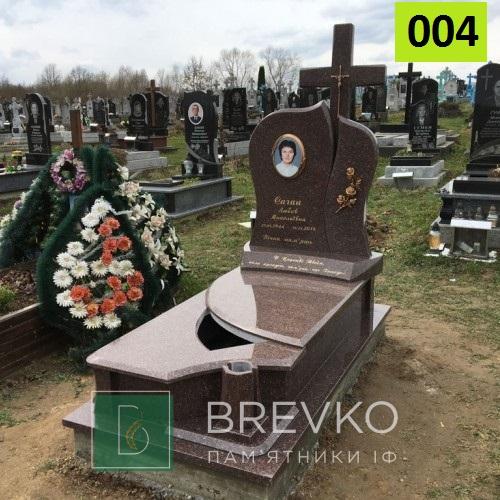 Одинарний гранітний пам’ятник (арт. 004)