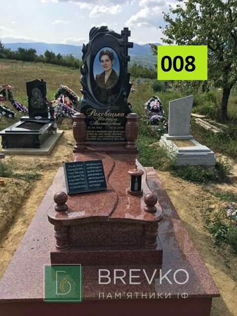 Одинарний гранітний пам’ятник (арт. 008)