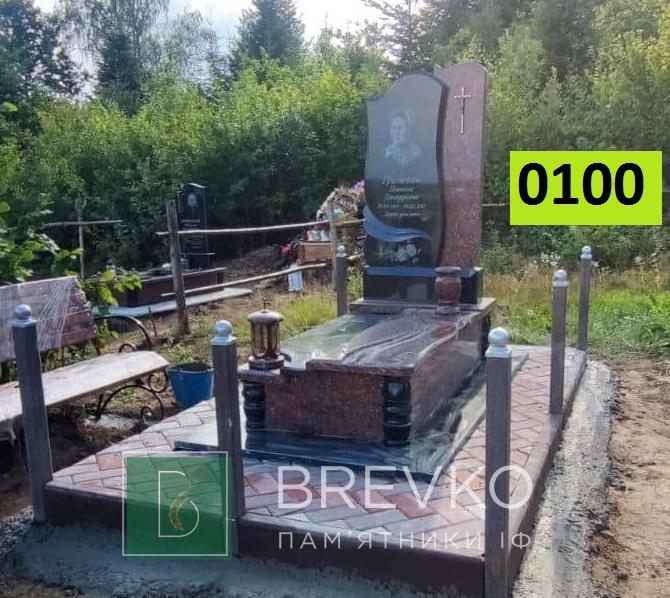 Одинарний гранітний пам’ятник (арт. 0100)
