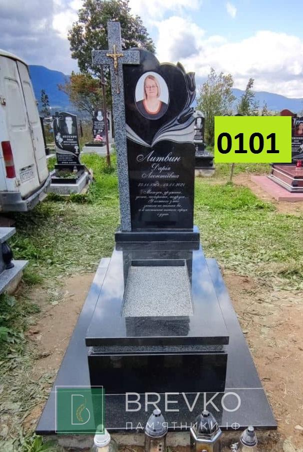 Одинарний гранітний пам’ятник (арт. 0101)