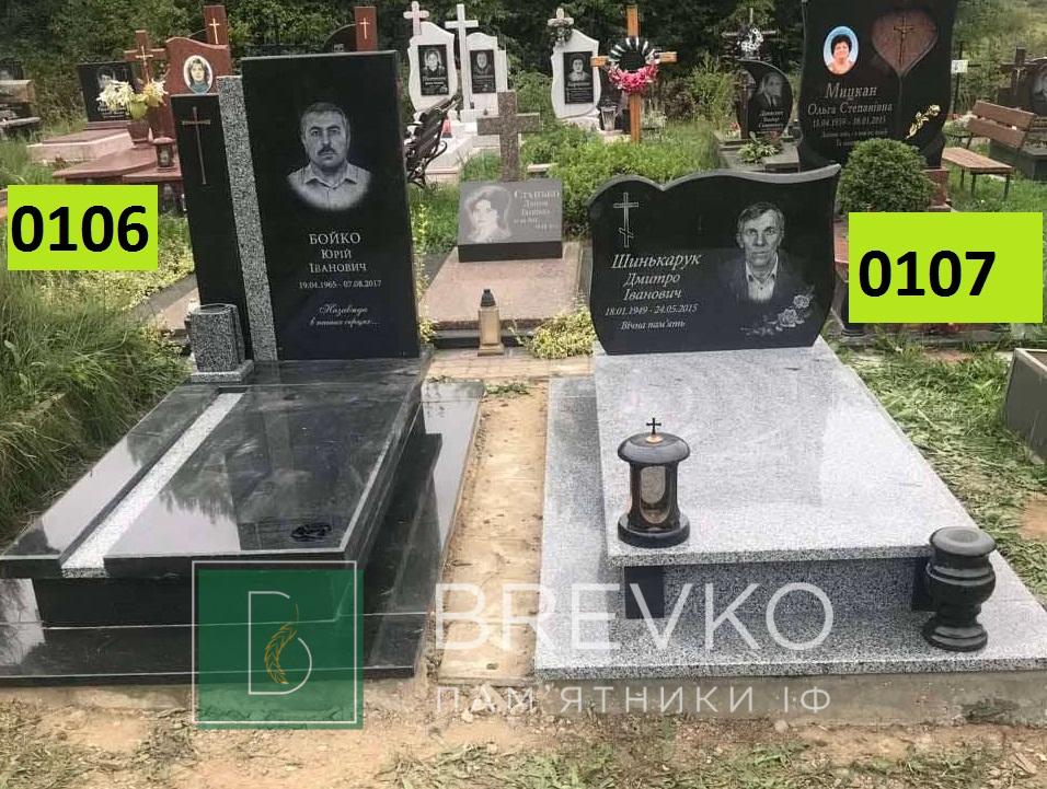 Одинарний гранітний пам’ятник (арт. 0106 — 0107)