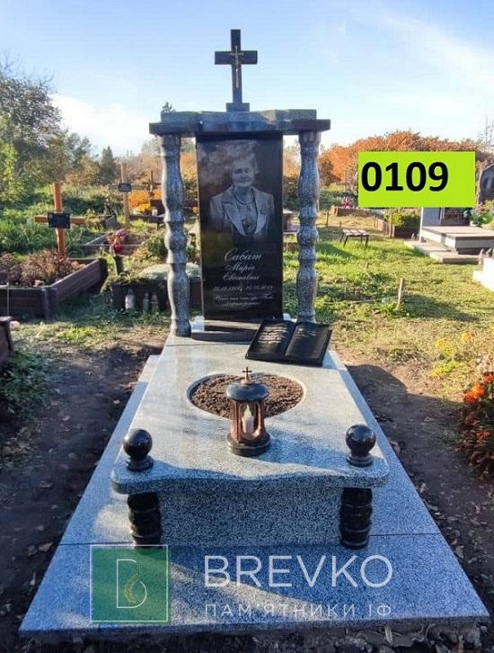 Одинарний гранітний пам’ятник (арт. 0109)