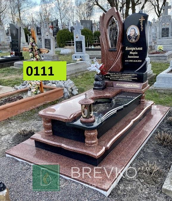 Одинарний гранітний пам’ятник (арт. 0111)