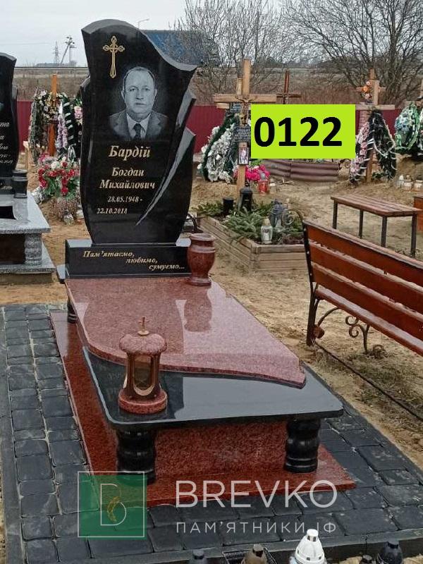 Одинарний гранітний пам’ятник (арт. 0122)