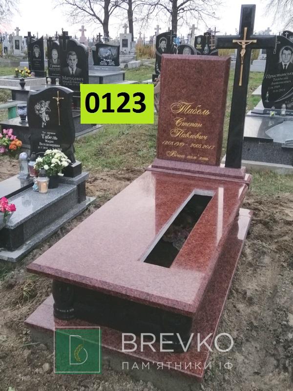 Одинарний гранітний пам’ятник (арт. 0123)
