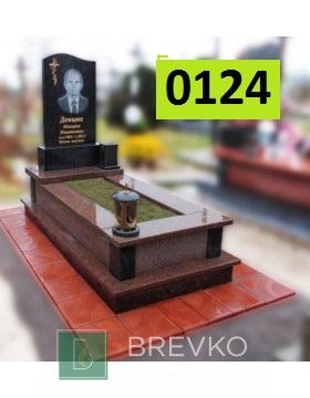 Одинарний гранітний пам’ятник (арт. 0124)