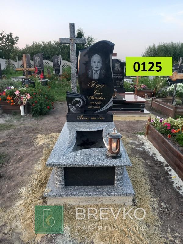 Одинарний гранітний пам’ятник (арт. 0125)
