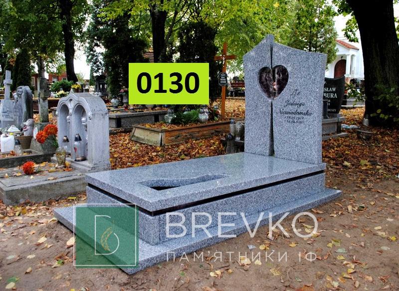Одинарний гранітний пам’ятник (арт. 0130)