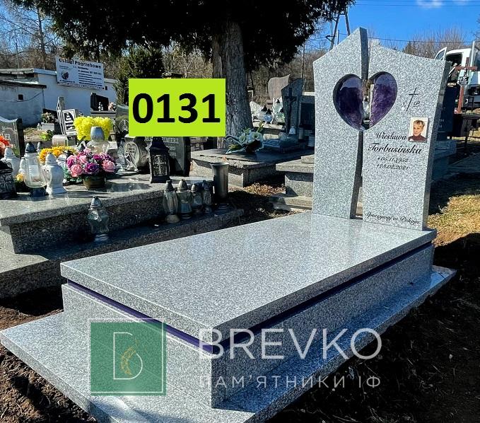Одинарний гранітний пам’ятник (арт. 0131)