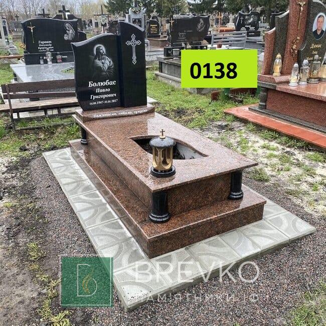 Одинарний гранітний пам’ятник (арт. 0138)
