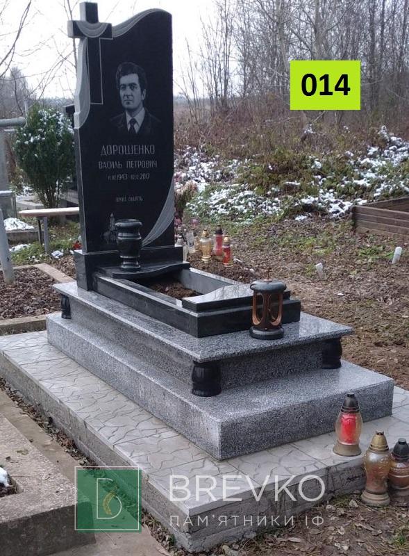 Одинарний гранітний пам’ятник (арт. 014)