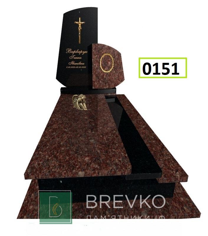 Одинарний гранітний пам’ятник (арт. 0151)