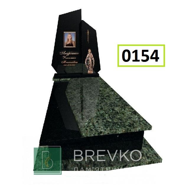Одинарний гранітний пам’ятник (арт. 0154)