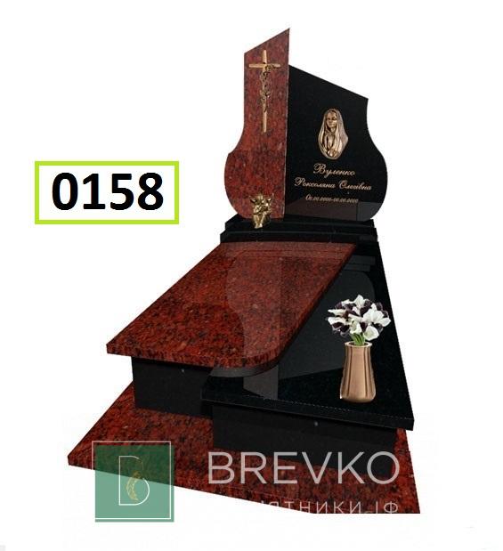 Одинарний гранітний пам’ятник (арт. 0158)