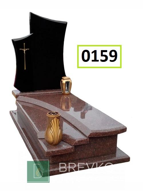 Одинарний гранітний пам’ятник (арт. 0159)