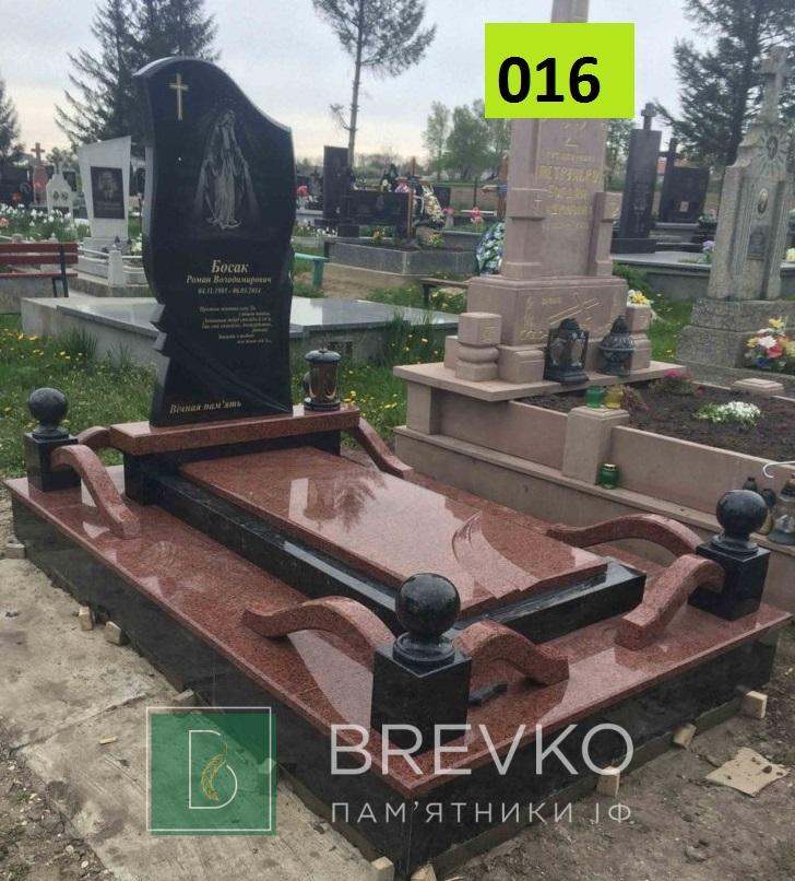 Одинарний гранітний пам’ятник (арт. 016)