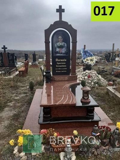 Одинарний гранітний пам’ятник (арт. 017)