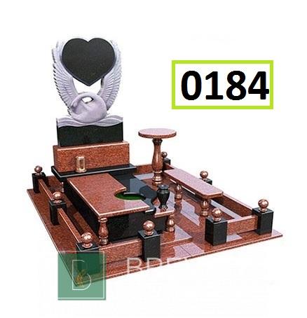 Одинарний гранітний пам’ятник (арт. 0184)