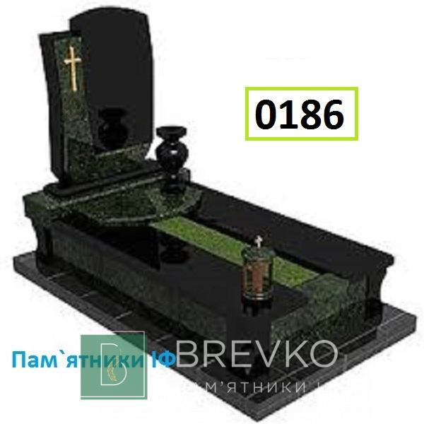 Одинарний гранітний пам’ятник (арт. 0186)