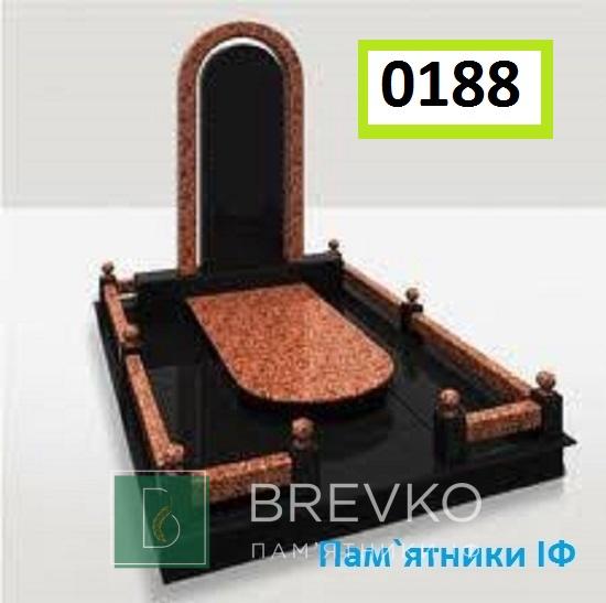 Одинарний гранітний пам’ятник (арт. 0188)