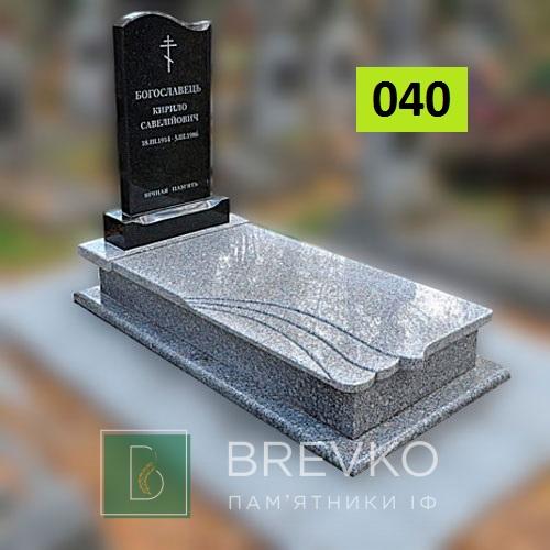 Одинарний гранітний пам’ятник (арт. 040)