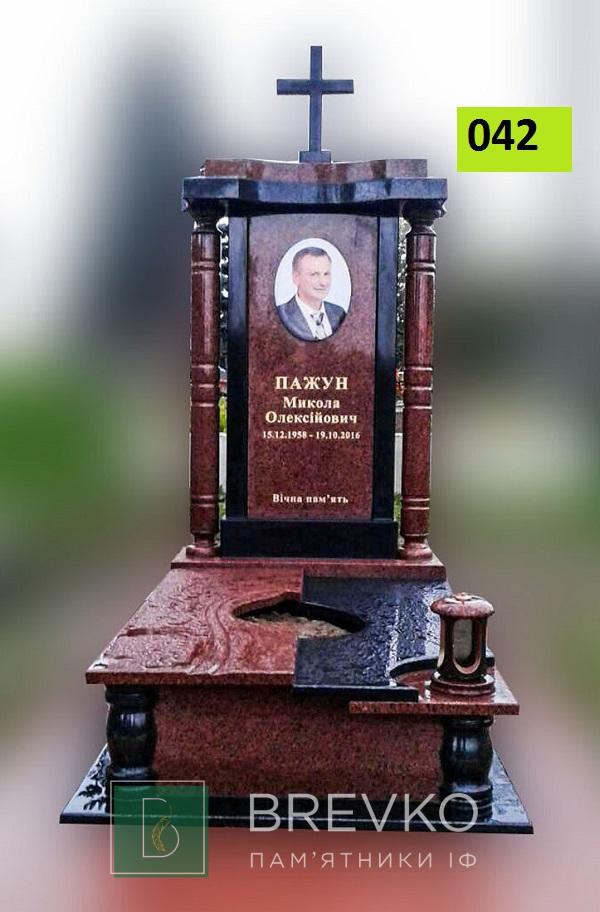 Одинарний гранітний пам’ятник (арт. 042)