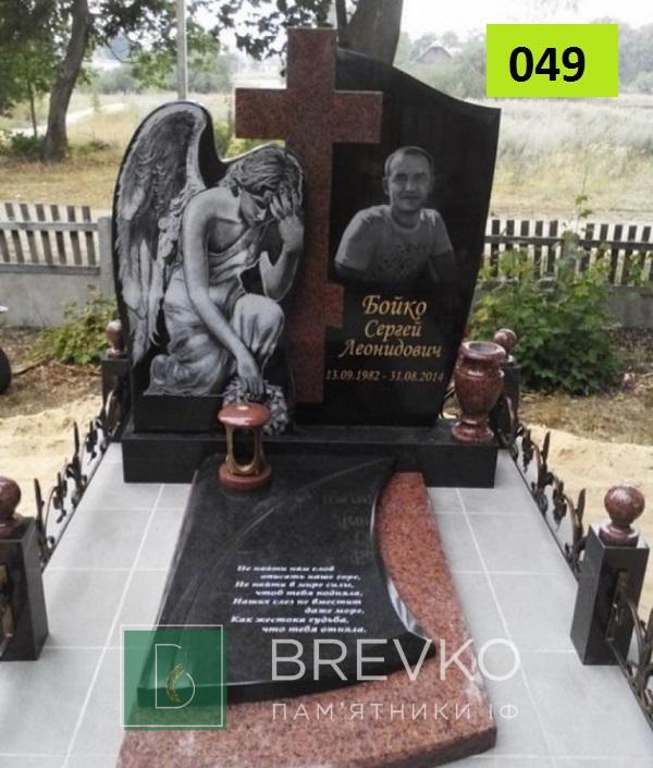 Одинарний гранітний пам’ятник (арт. 049)