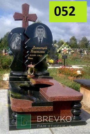 Одинарний гранітний пам’ятник (арт. 052)