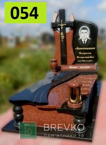Одинарний гранітний пам’ятник (арт. 054)