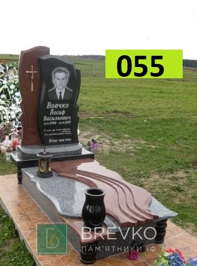 Одинарний гранітний пам’ятник (арт. 055)
