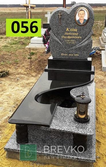 Одинарний гранітний пам’ятник (арт. 056)