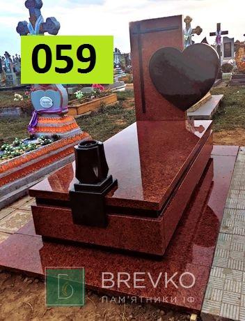 Одинарний гранітний пам’ятник (арт. 059)