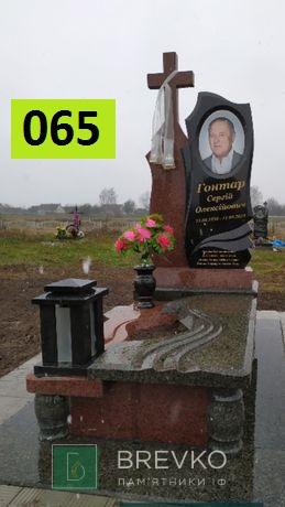 Одинарний гранітний пам’ятник (арт. 065)