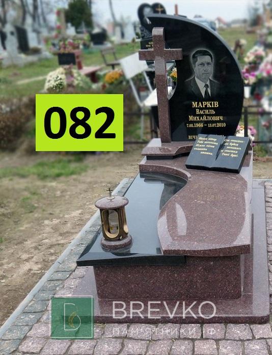 Одинарний гранітний пам’ятник (арт. 082)