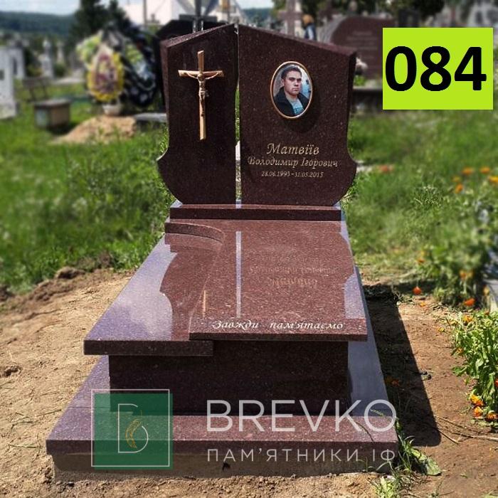 Одинарний гранітний пам’ятник (арт. 084)