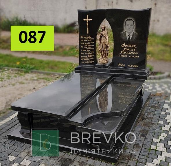 Одинарний гранітний пам’ятник (арт. 087)