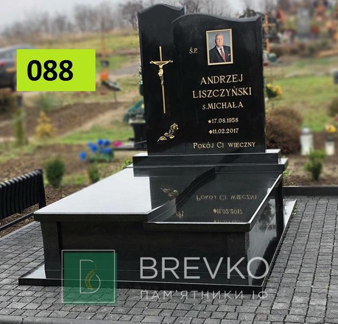 Одинарний гранітний пам’ятник (арт. 088)