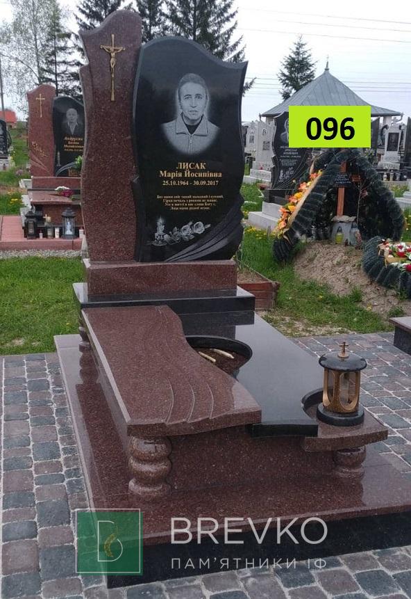 Одинарний гранітний пам’ятник (арт. 096)