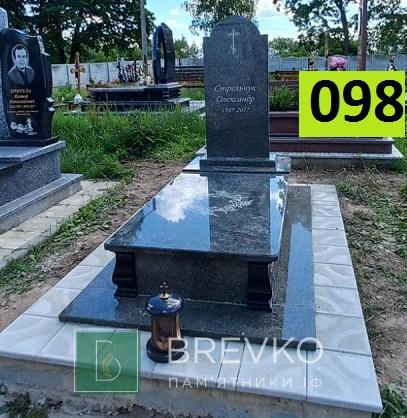 Одинарний гранітний пам’ятник (арт. 098)