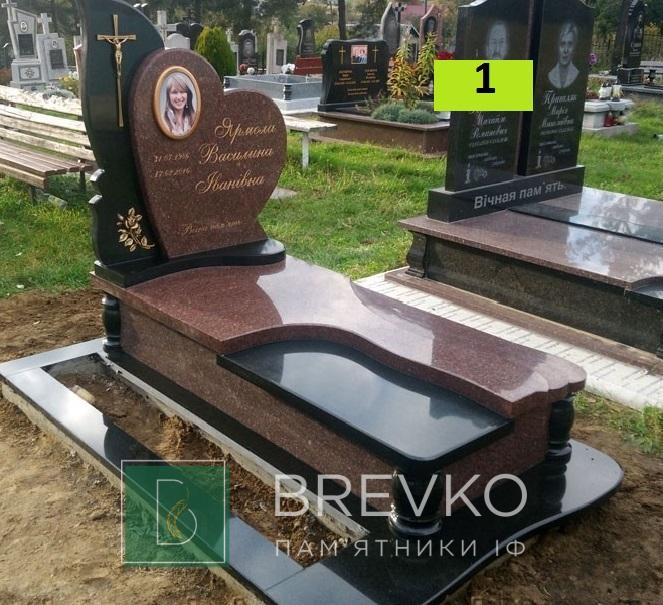 Одинарний гранітний пам’ятник (арт. 1)