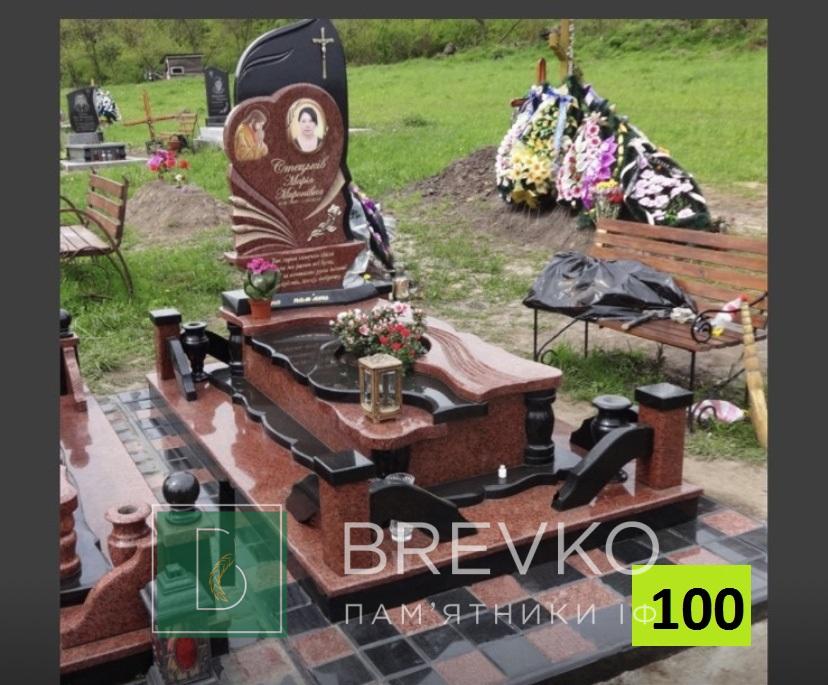Одинарний гранітний пам’ятник (арт. 100)