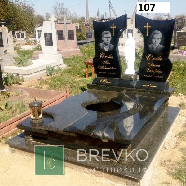 Подвійний гранітний пам’ятник (арт. 107)