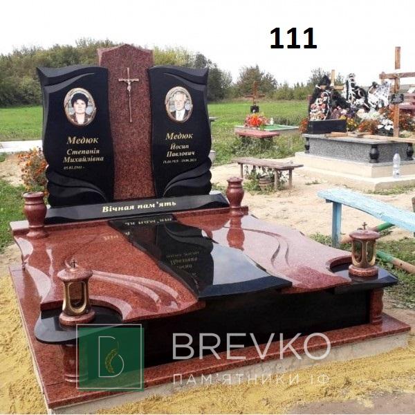 Подвійний гранітний пам’ятник (арт. 111)
