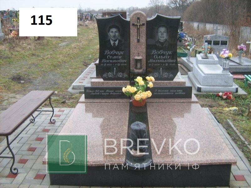 Подвійний гранітний пам’ятник (арт. 115)