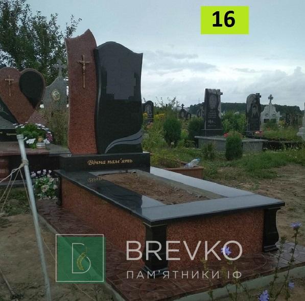 Одинарний гранітний пам’ятник (арт. 16)