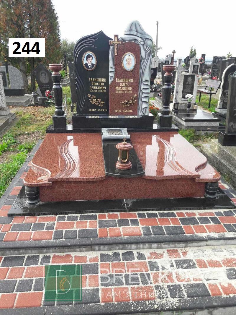 Подвійний гранітний пам’ятник (арт. 244)