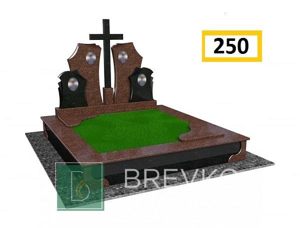Подвійний гранітний пам’ятник (арт. 250)