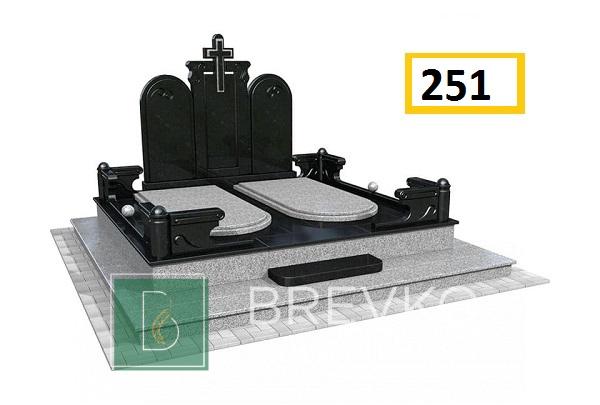 Подвійний гранітний пам’ятник (арт. 251)
