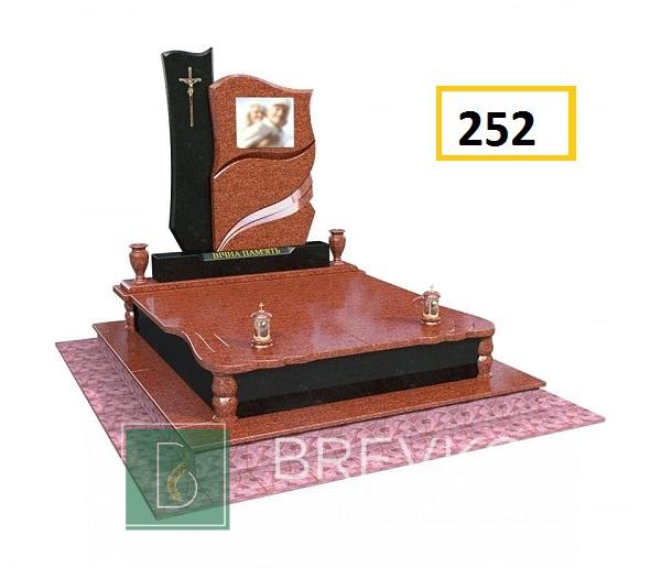 Подвійний гранітний пам’ятник (арт. 252)