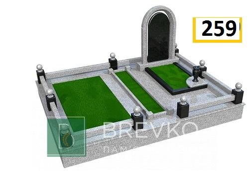Подвійний гранітний пам’ятник (арт. 259)